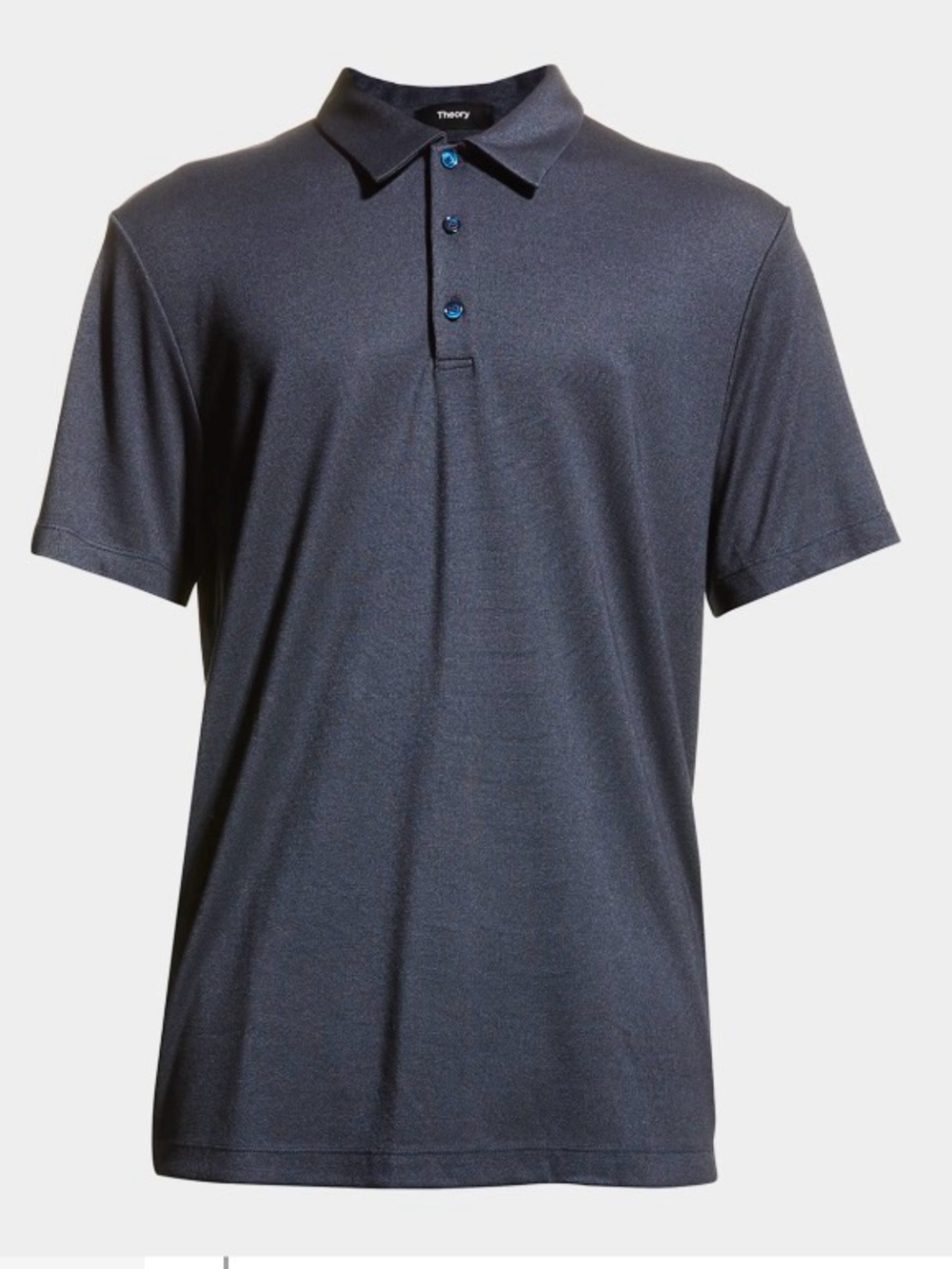 Theory Men's Modal Jersey Polo Shirt Short Sleeve Navy Size Medium
